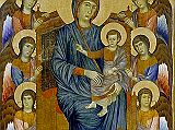 Paris Louvre Painting 1280 Cimabue - Madonna and Child in Majesty Surrounded by Angels 